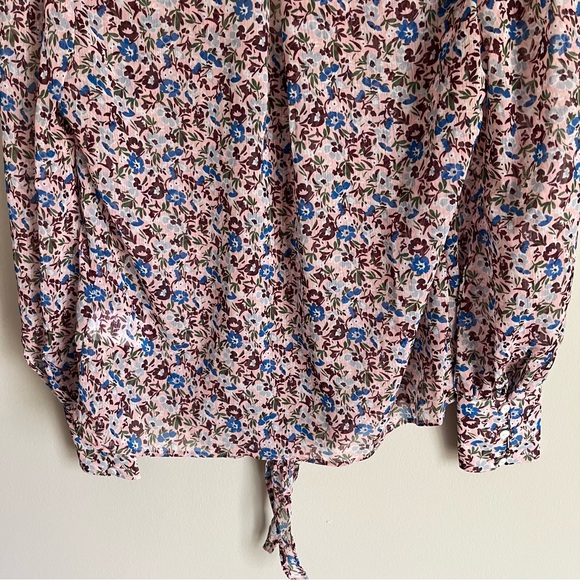 The East Order Sophie Chiffon Tie Front Blouse Multicolor Floral Print Size XS - Picture 12 of 15